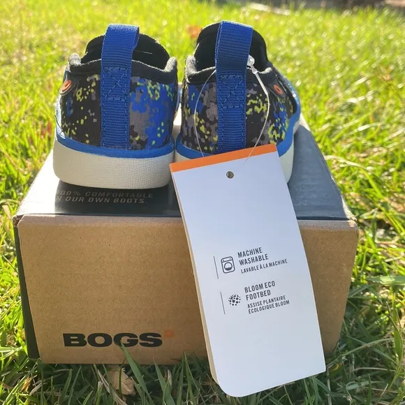 🆕 NWT/NIB Toddler Bogs Kicker Micro Camo Slip-On Sneaker