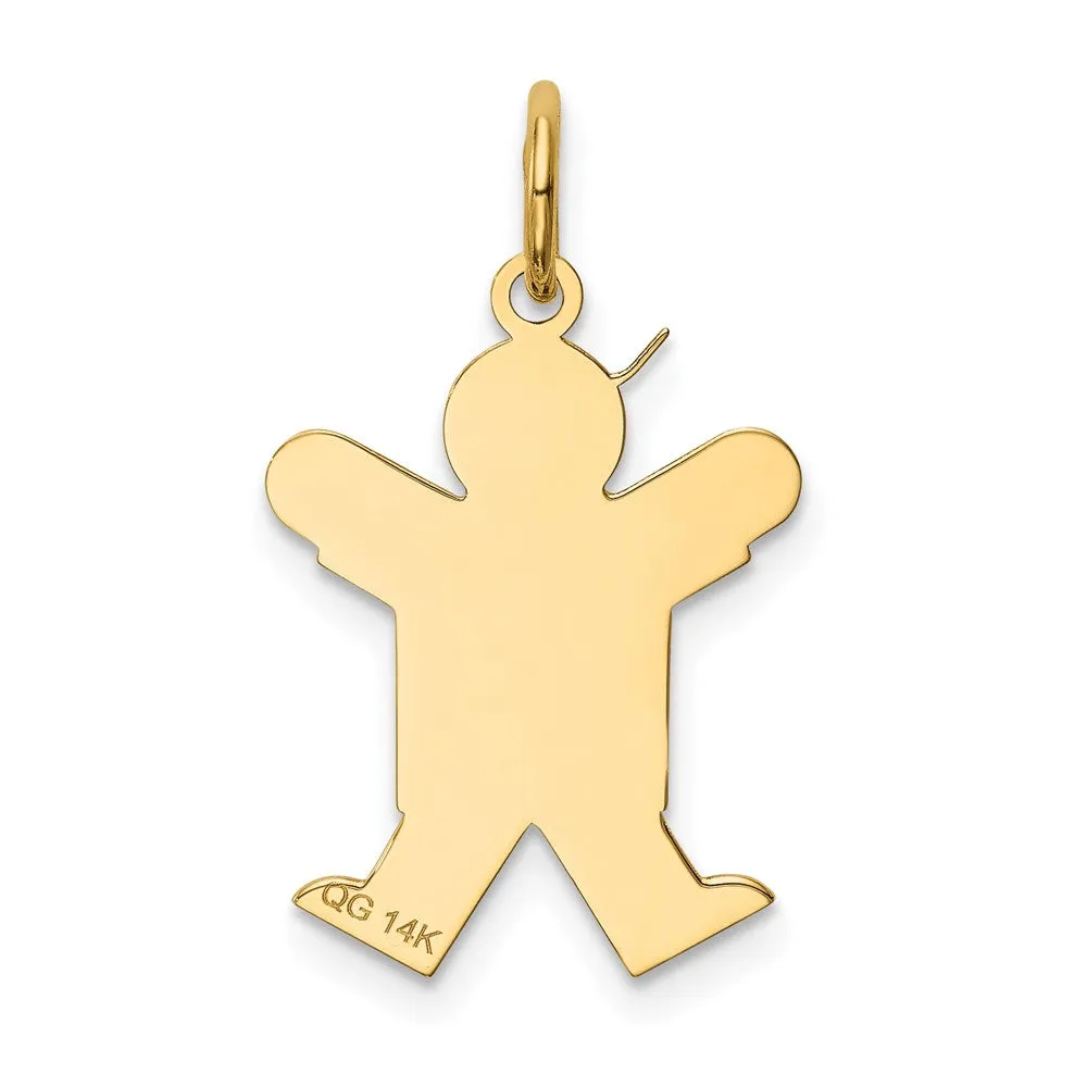 14k Yellow Gold Kid Charm