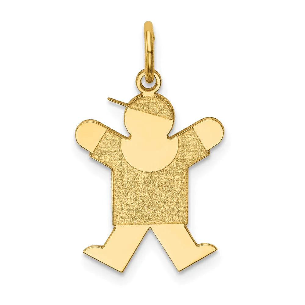 14k Yellow Gold Kid Charm