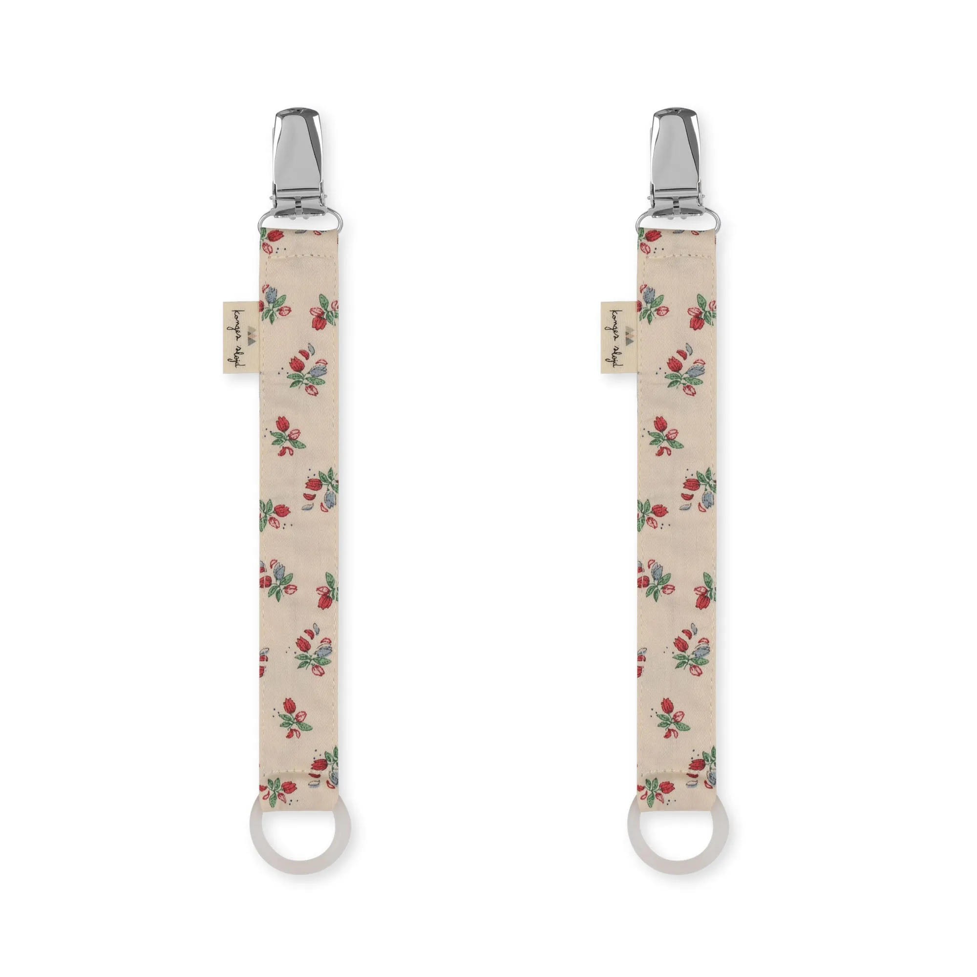 2 Pack Pacifier Strap, Fleur Tricolore