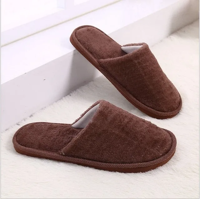 2019 Women Men Shoes Slippers Men Warm Home Plush Soft Slippers Indoors Anti-skid Winter Floor Bedroom Shoes chaussures femme