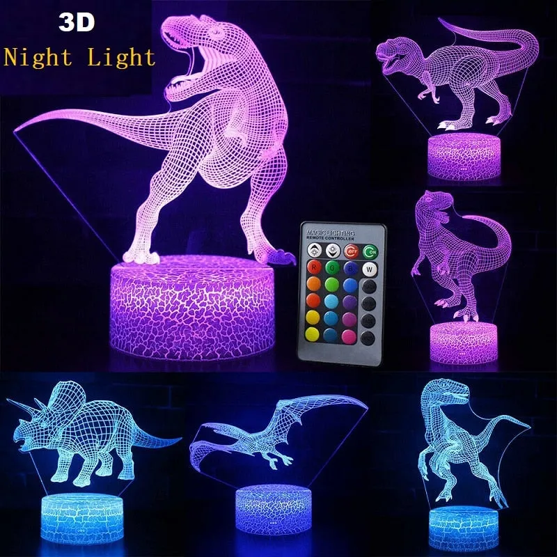 3D Dinosaur Night Light