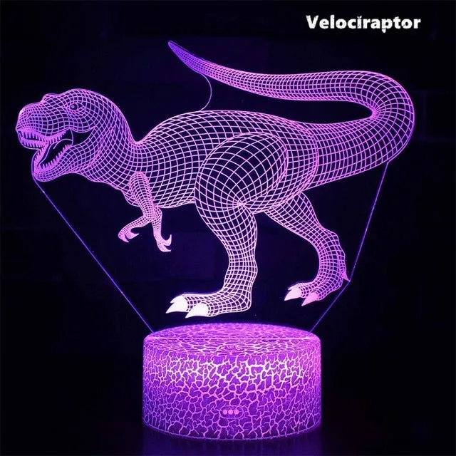 3D Dinosaur Night Light