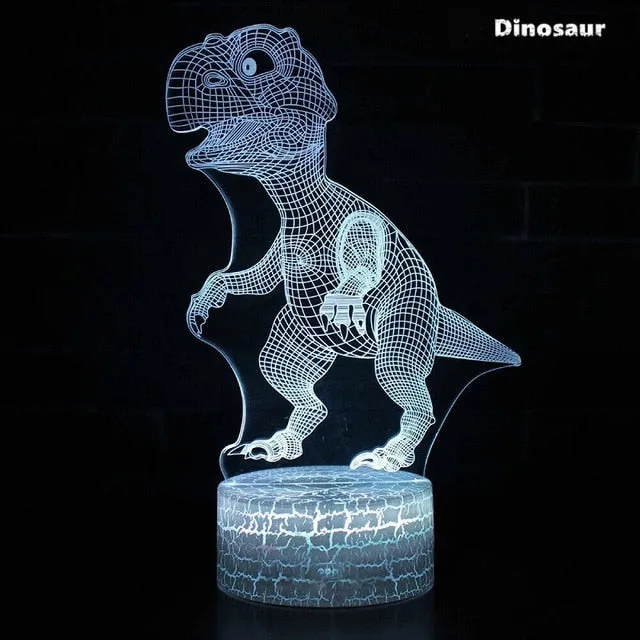 3D Dinosaur Night Light