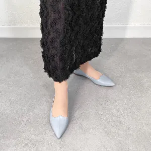40%OFF: 2024SS: Heart Cut Flat Shoes (m17028) Dusty Blue