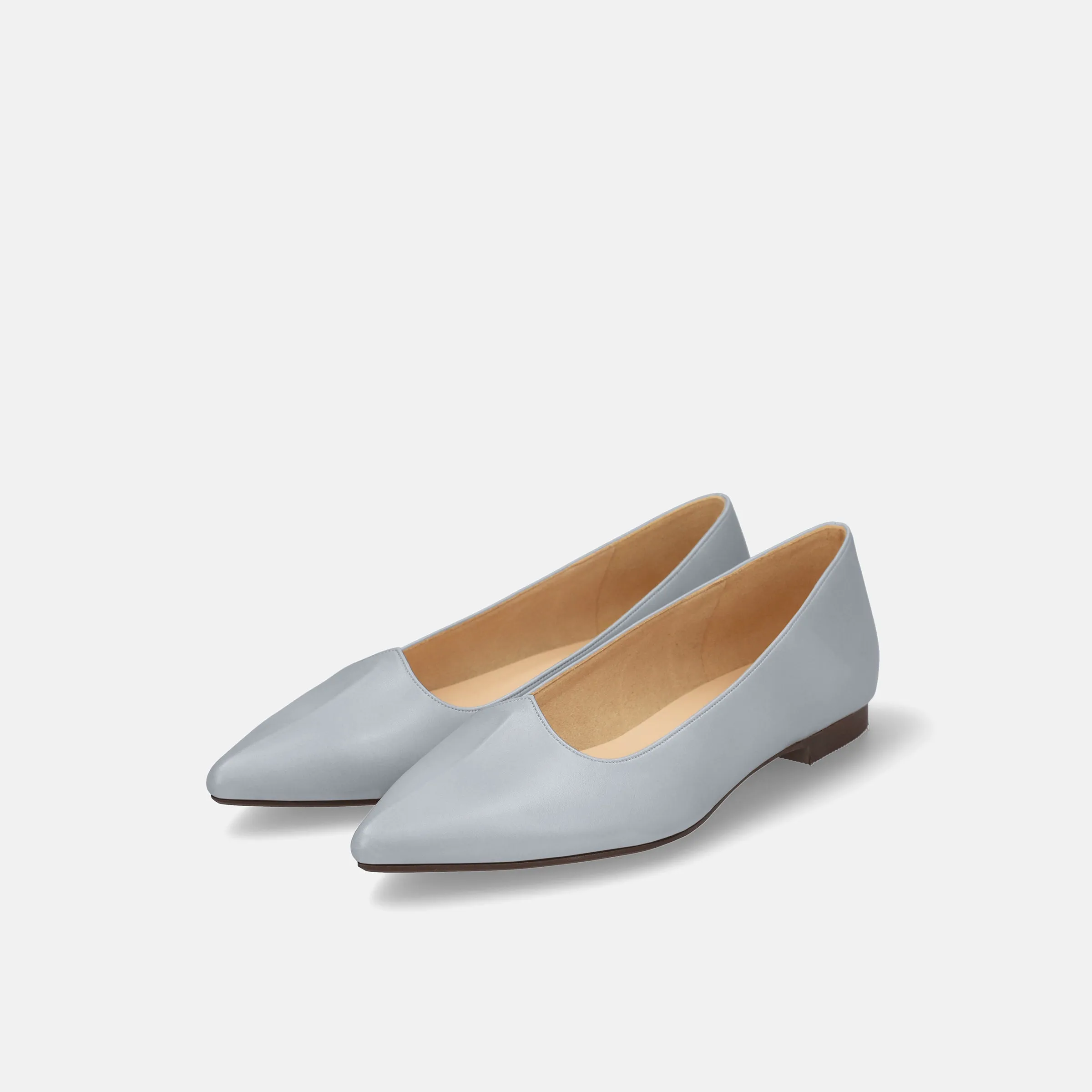 40%OFF: 2024SS: Heart Cut Flat Shoes (m17028) Dusty Blue