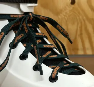 50/50 laces - green/brown
