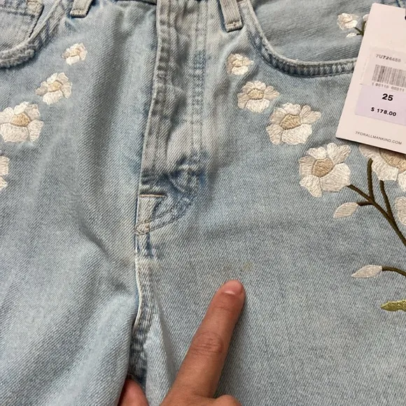 7 For All Mankind Easy Ruby High Rise Denim Shorts