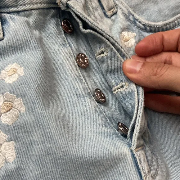 7 For All Mankind Easy Ruby High Rise Denim Shorts