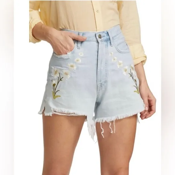 7 For All Mankind Easy Ruby High Rise Denim Shorts
