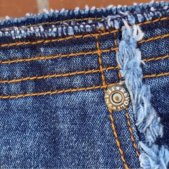 90s Jean Skirt | Leather Lace up Denim | Plus Size Distressed | Cotton Stretch |