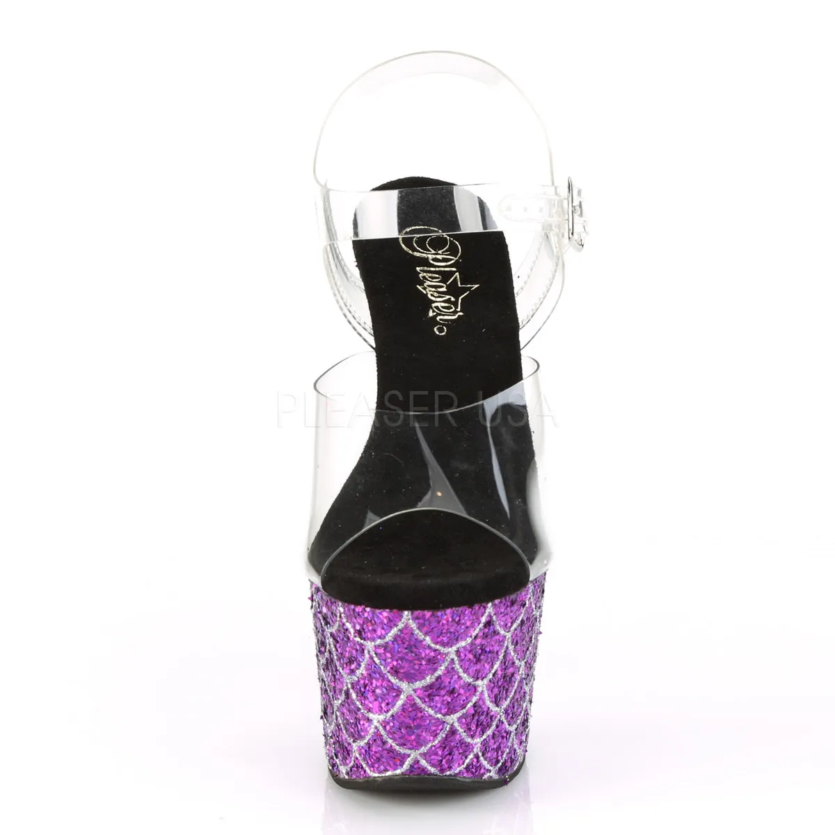 ADORE-708MSLG  Clear/Purple Multi Glitter