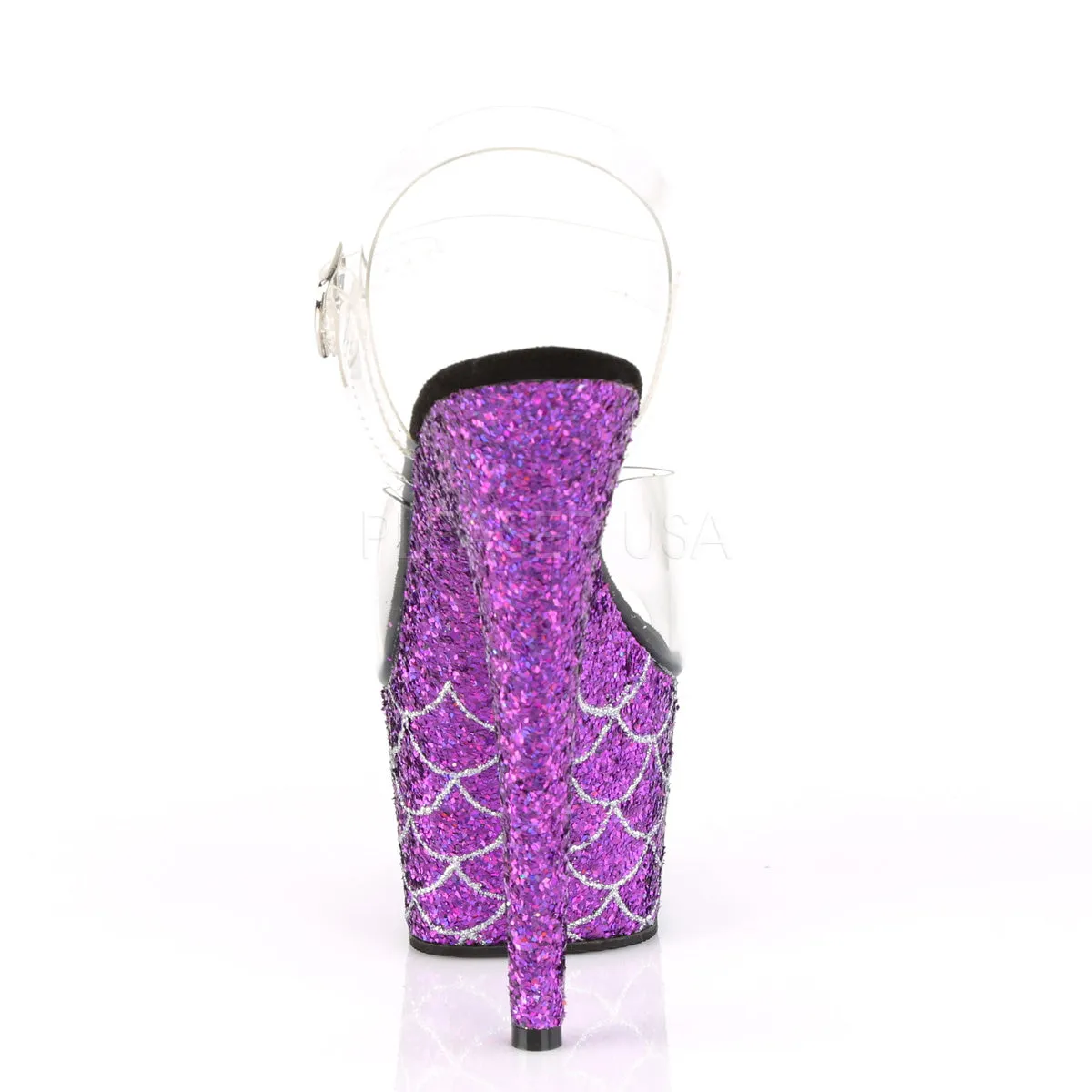 ADORE-708MSLG  Clear/Purple Multi Glitter