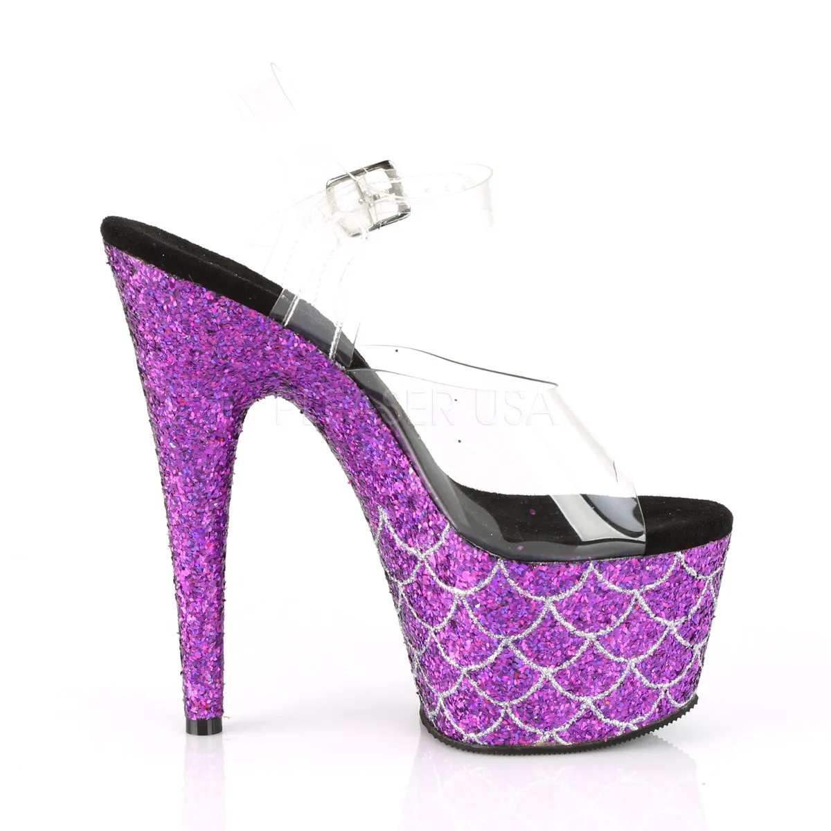 ADORE-708MSLG  Clear/Purple Multi Glitter