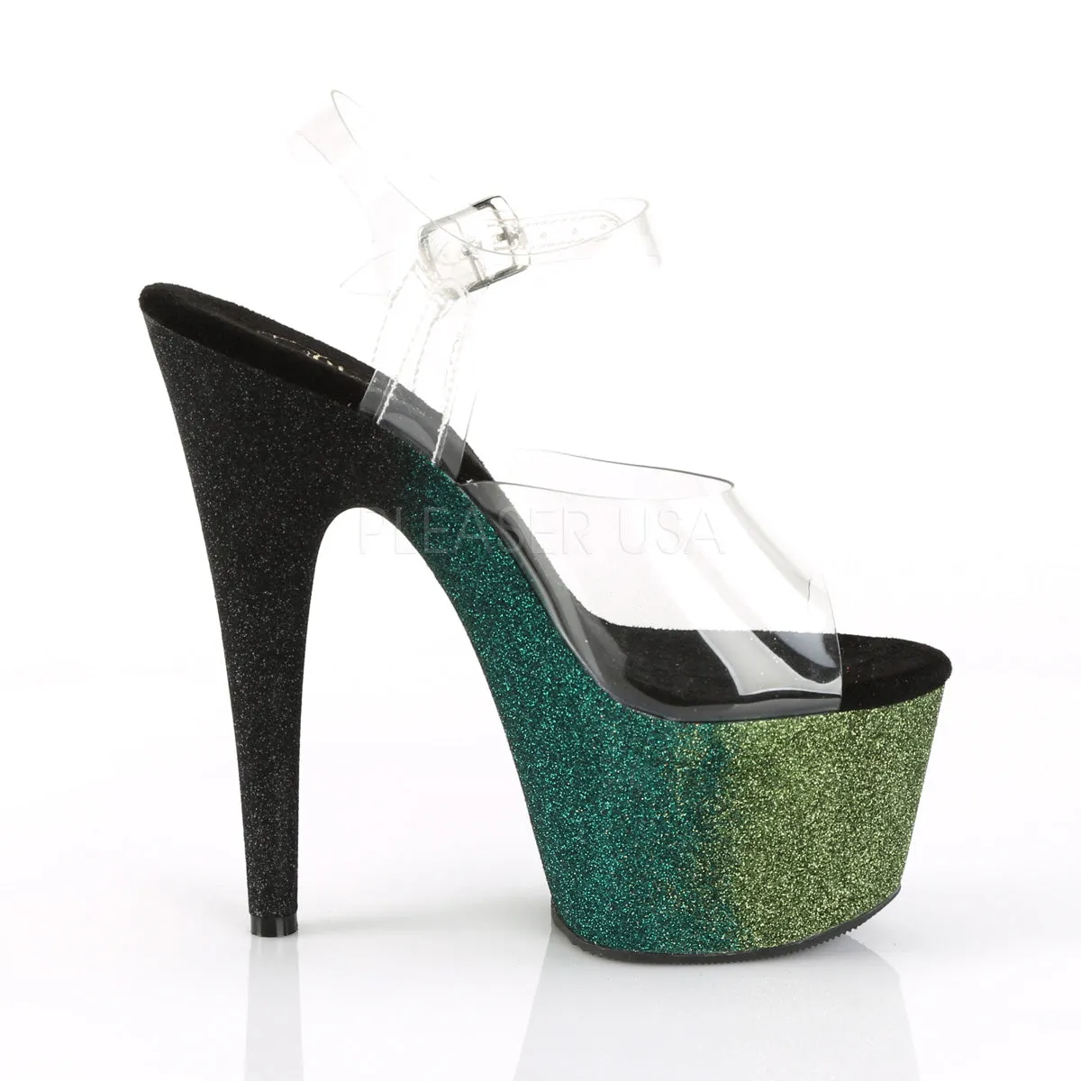 ADORE-708OMBRE  Clear/Emerald-Poison-Black Ombre