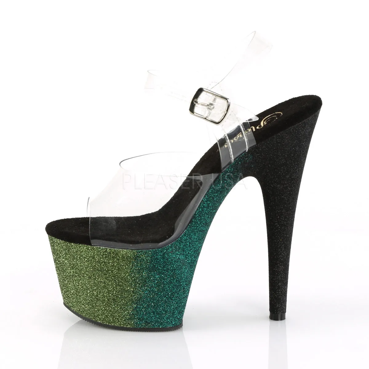 ADORE-708OMBRE  Clear/Emerald-Poison-Black Ombre