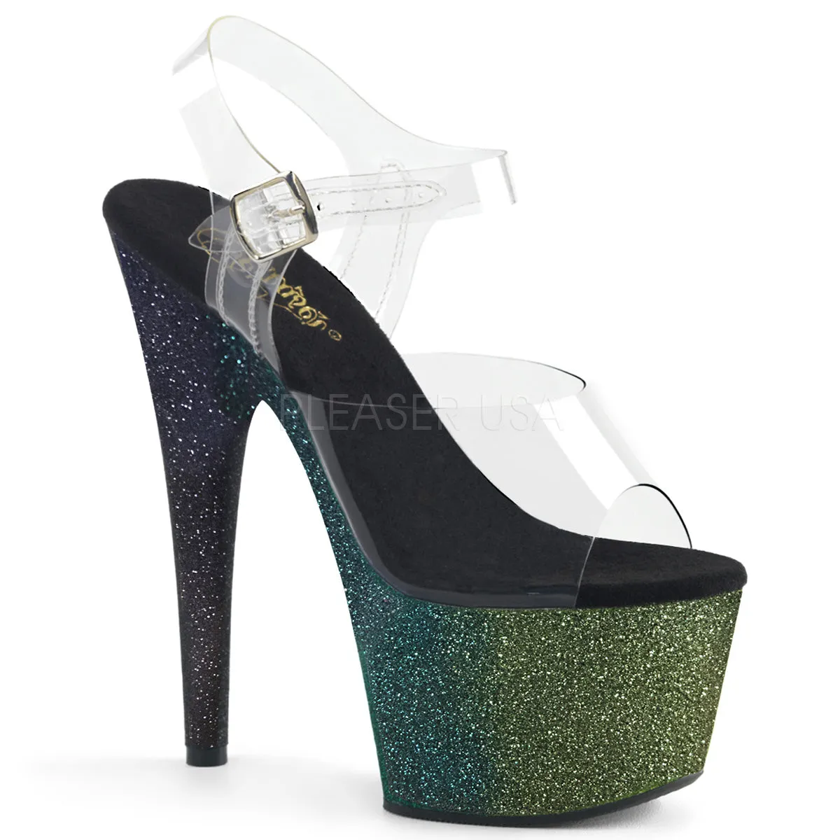 ADORE-708OMBRE  Clear/Emerald-Poison-Black Ombre