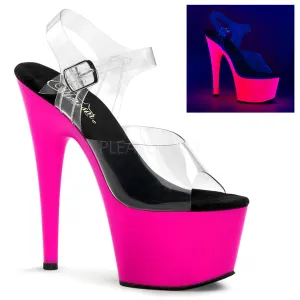 ADORE-708UV  Clear/Neon Pink