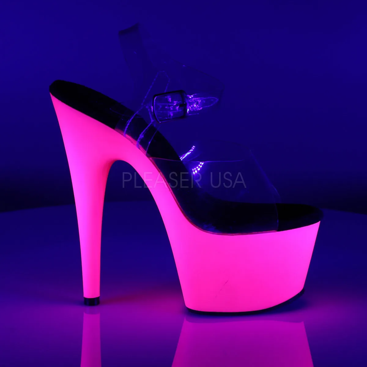 ADORE-708UV  Clear/Neon Pink