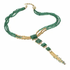 Affinity 20K Drop Emerald Necklace
