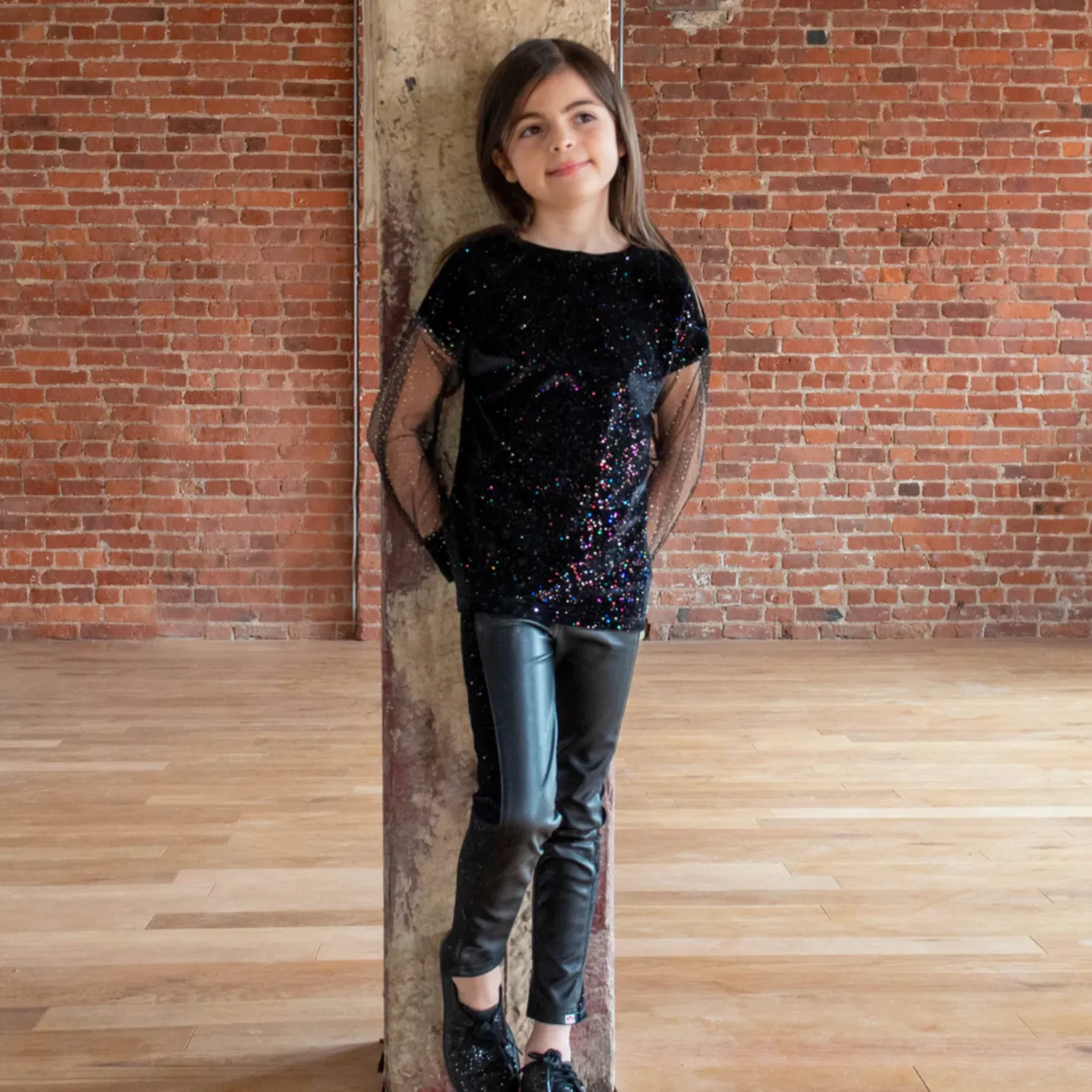 Appaman - Leggings - Black Glitter