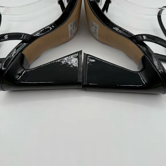 AQUA VERNIZ PATENT ADJUSTABLE ANKLE STRAP Size 9.5B