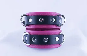 Aslan Nicki Leather Ankle Cuffs	in Pink