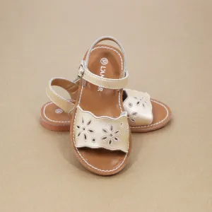 Augusta Girls Embroidered Scalloped Sandal