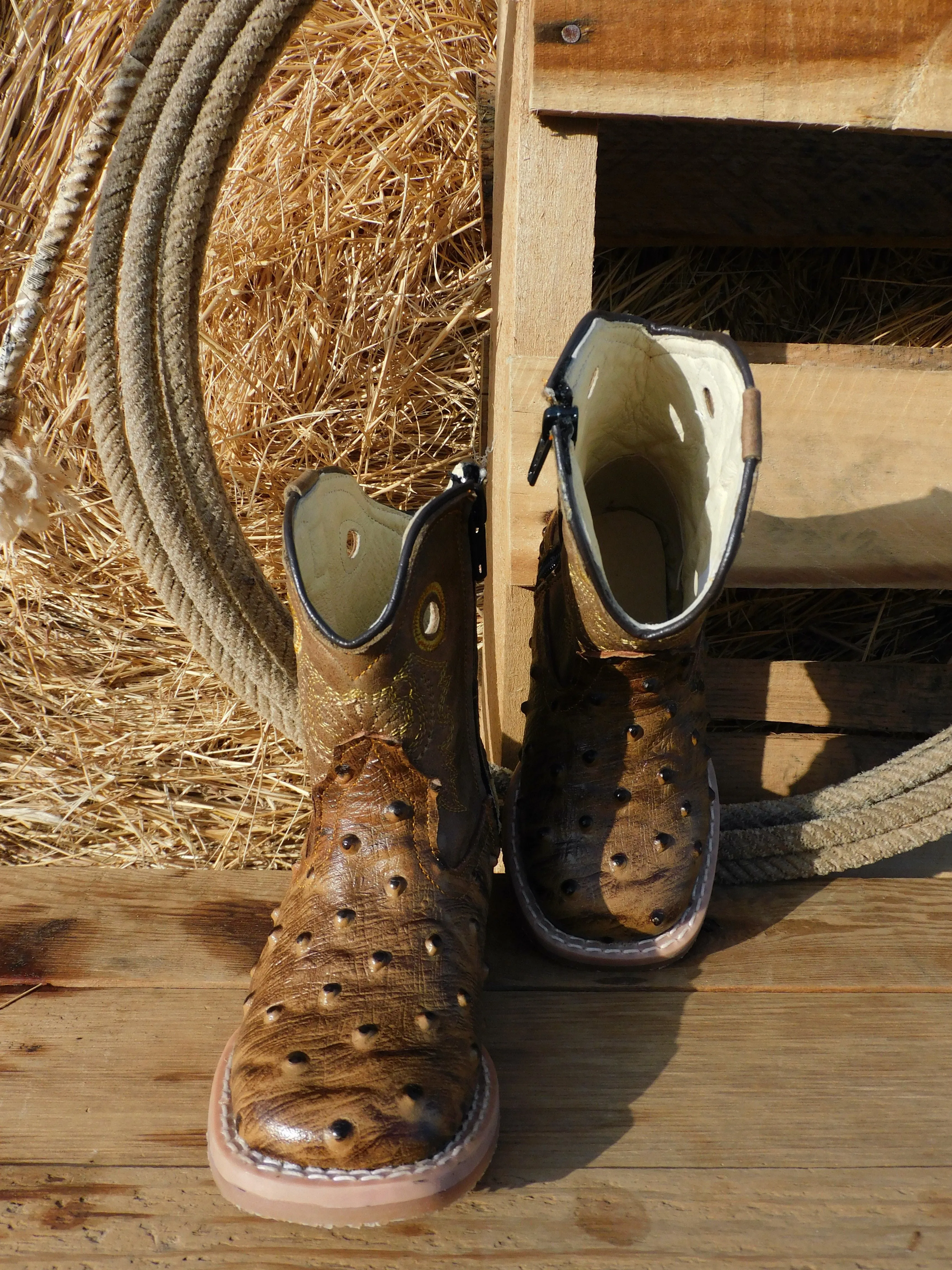 Baby Boy Ostrich Boots