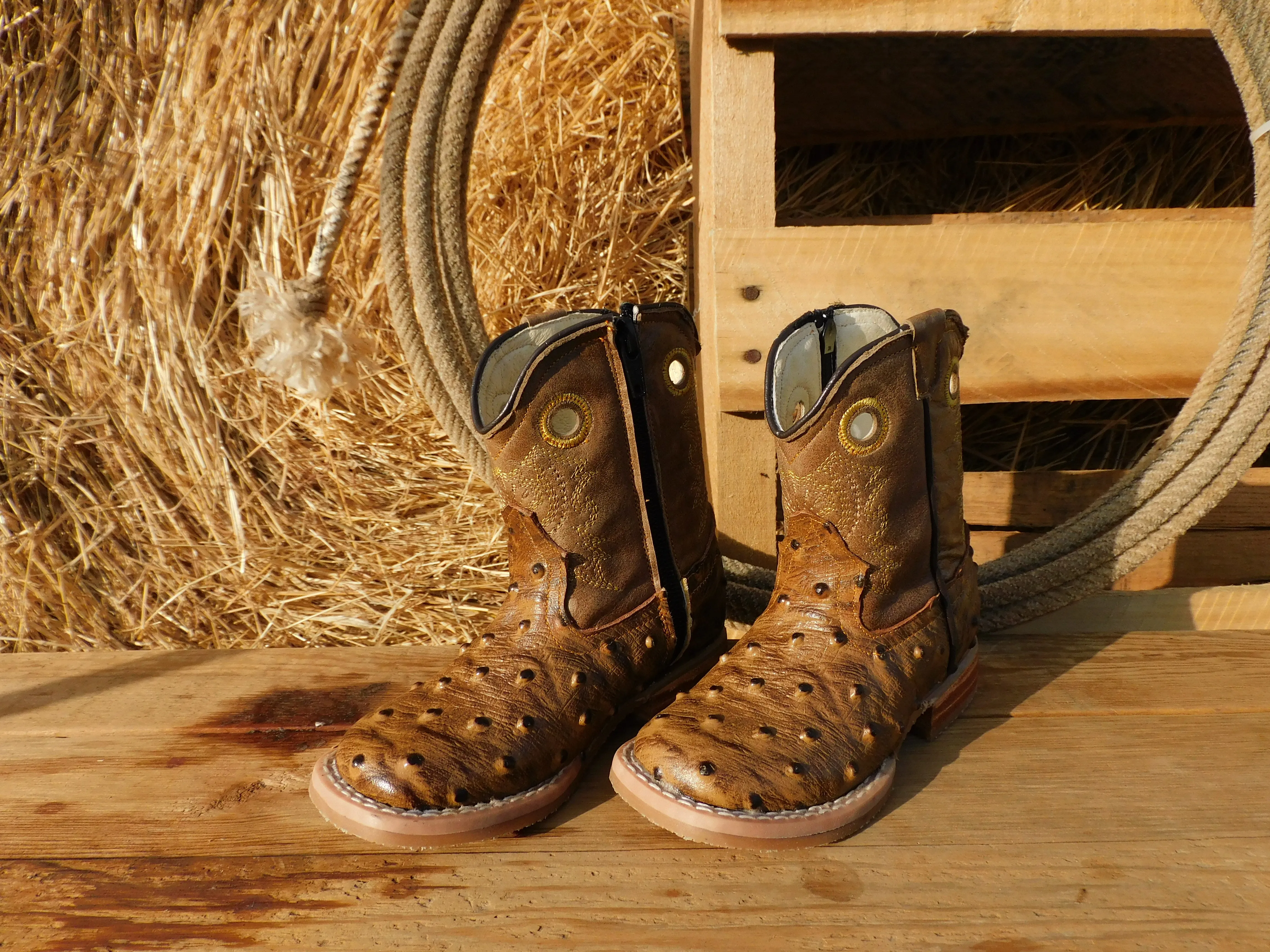 Baby Boy Ostrich Boots