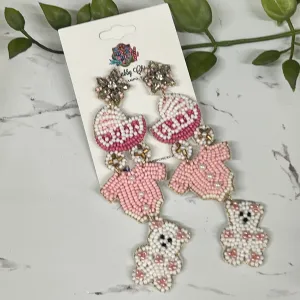 Baby Girl Beaded Earrings