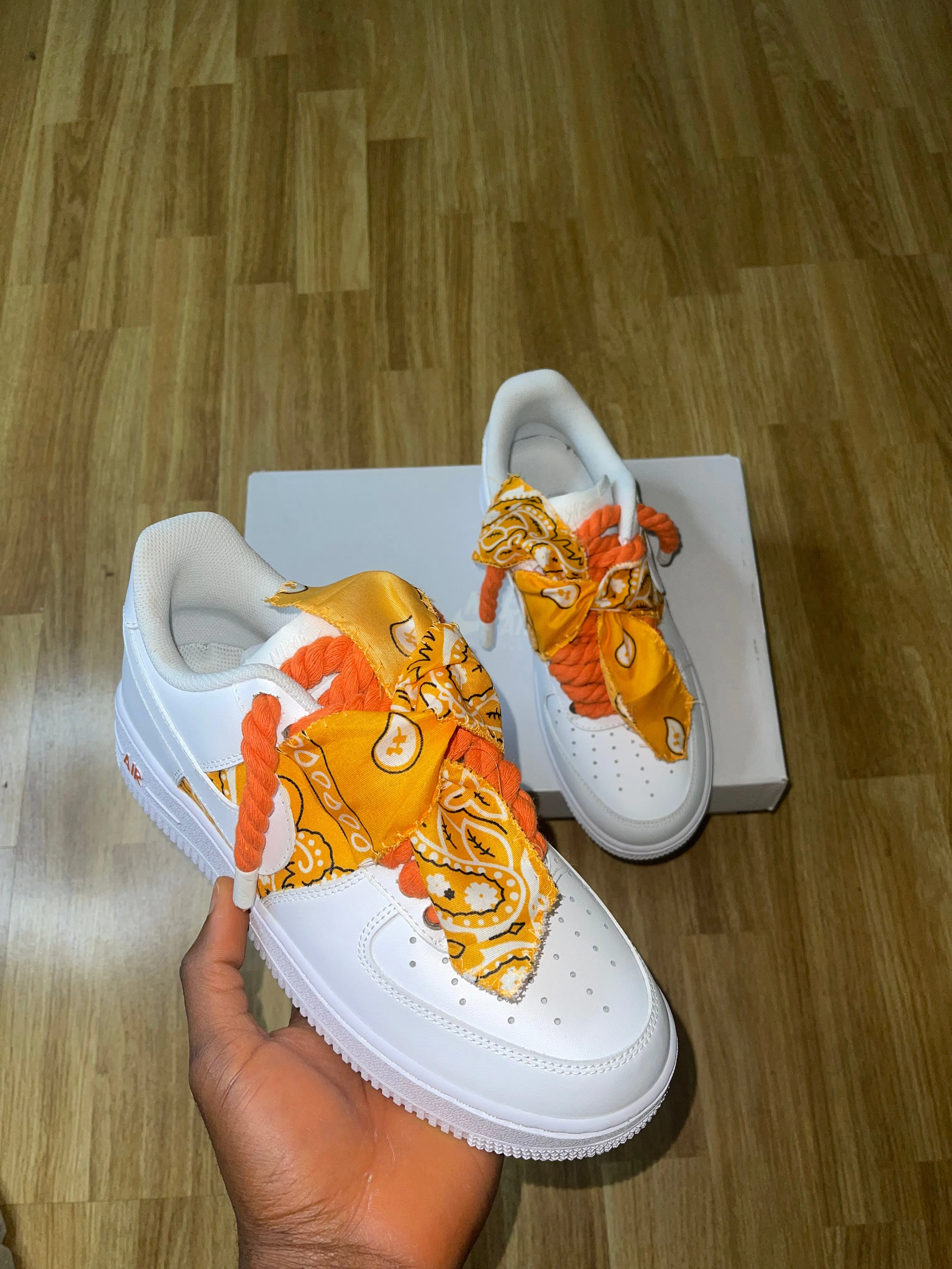 Bandana X Orange rope lace AF1