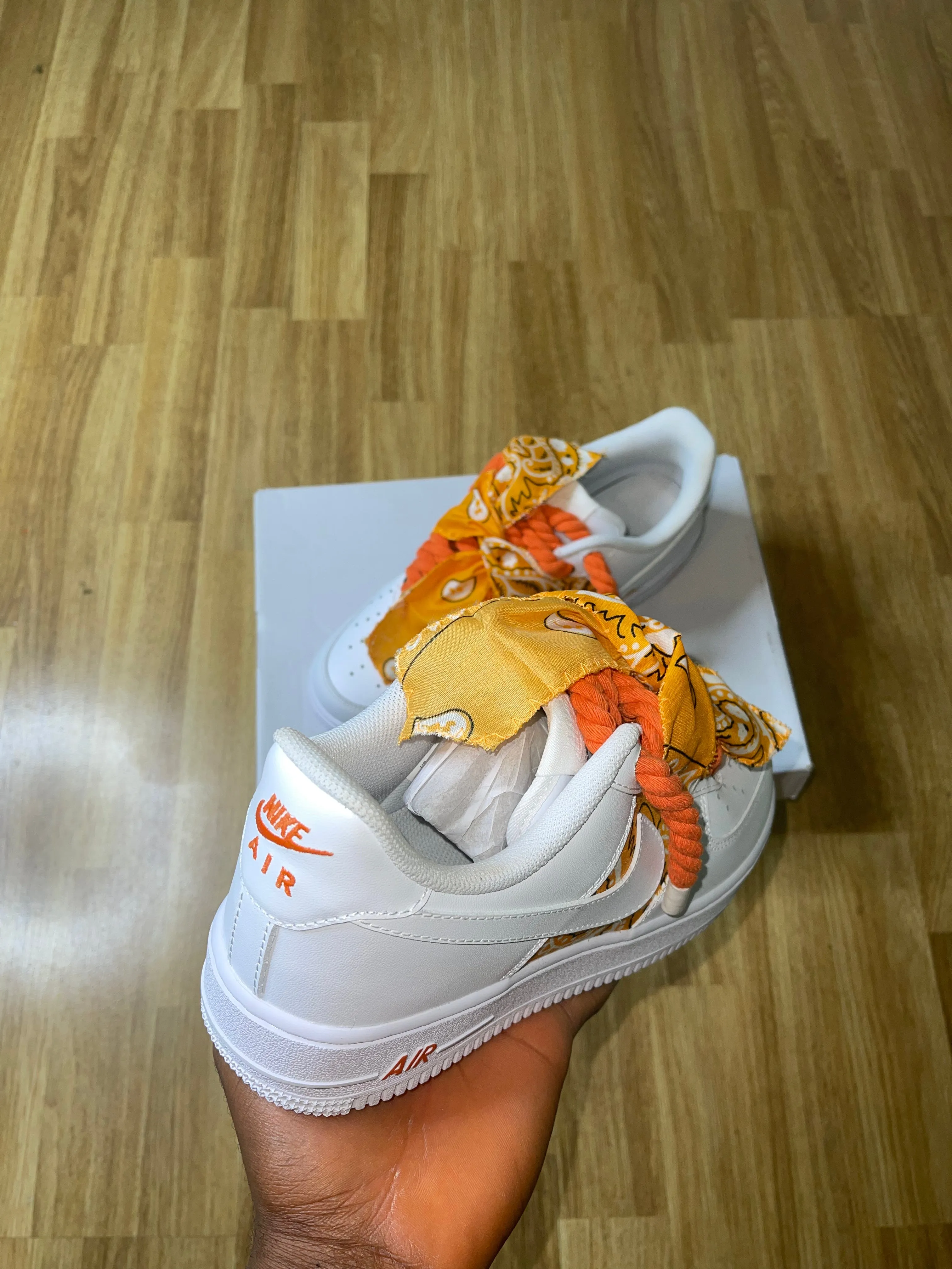 Bandana X Orange rope lace AF1