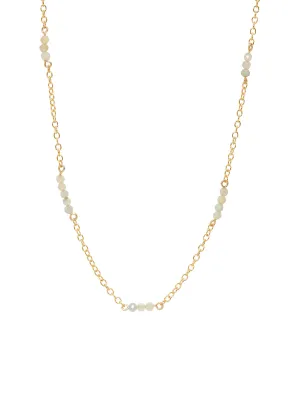 Beaded Morganite Layering Chain