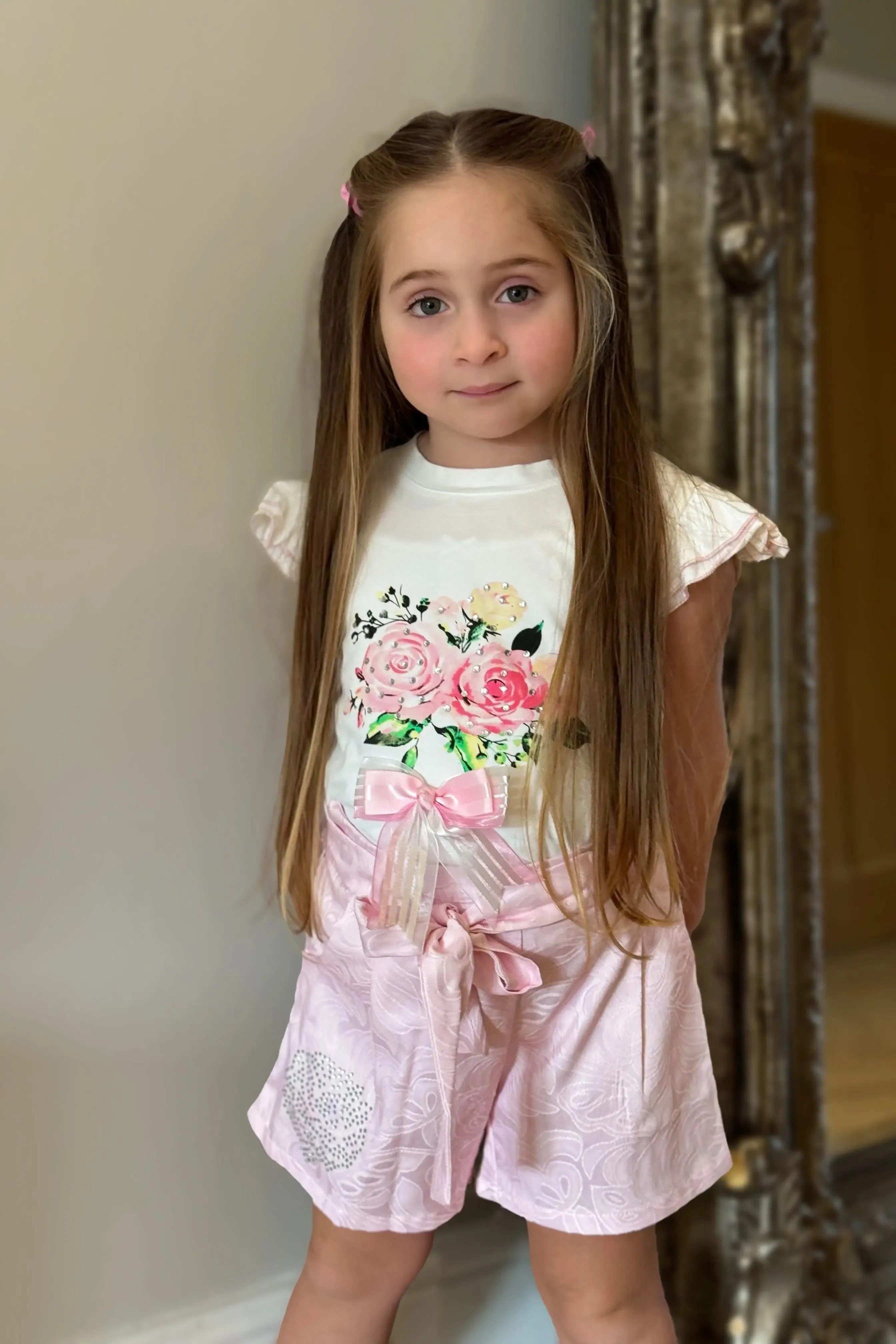 Beau Kid girls 2pc short &  blouse set