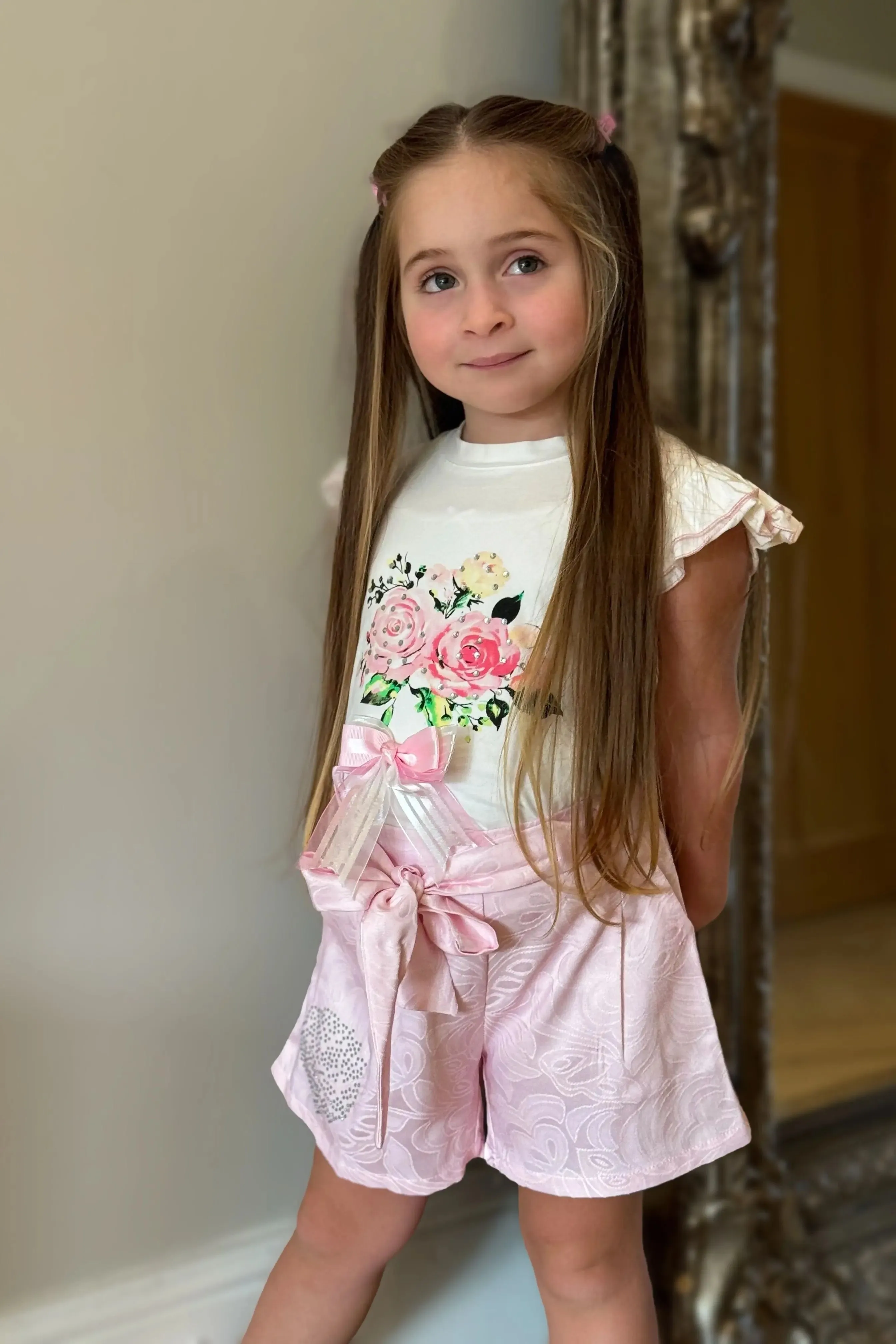 Beau Kid girls 2pc short &  blouse set