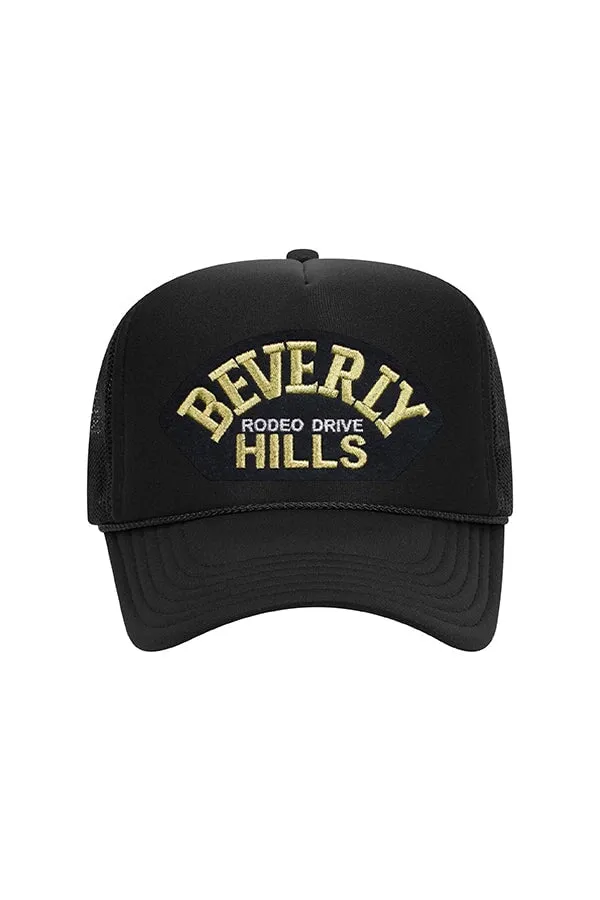 Beverly Hills Embroidered Patch Trucker Hat