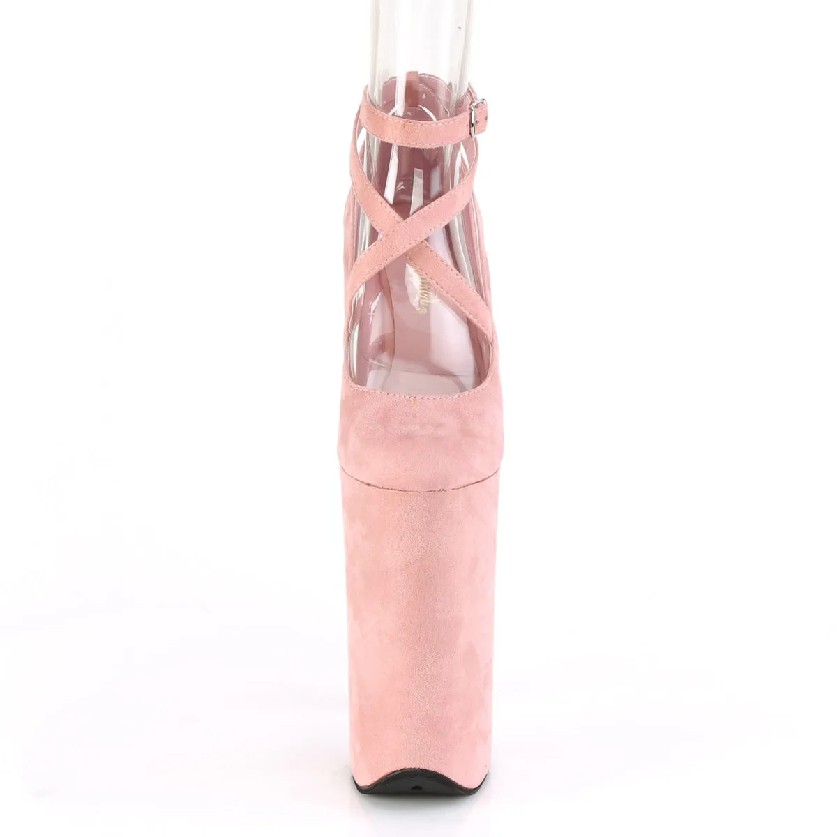 BEYOND-087FS  Baby Pink Faux Suede/Baby Pink Faux Suede