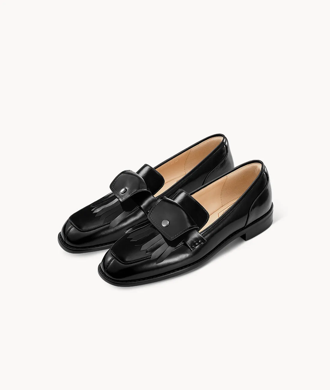 Black Concealed Tassel Buckle