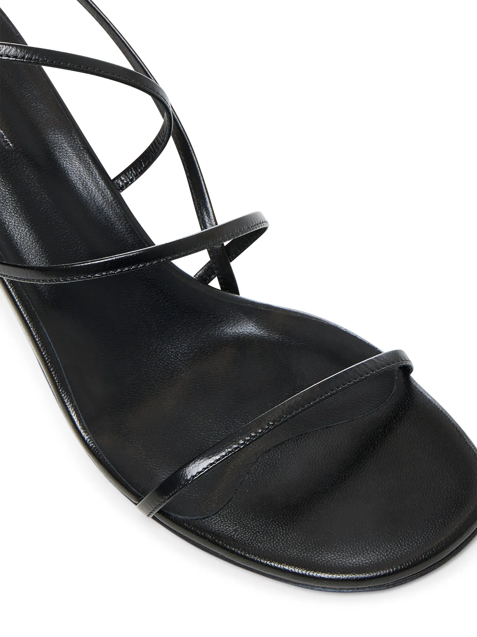 Black leather Loop sandals