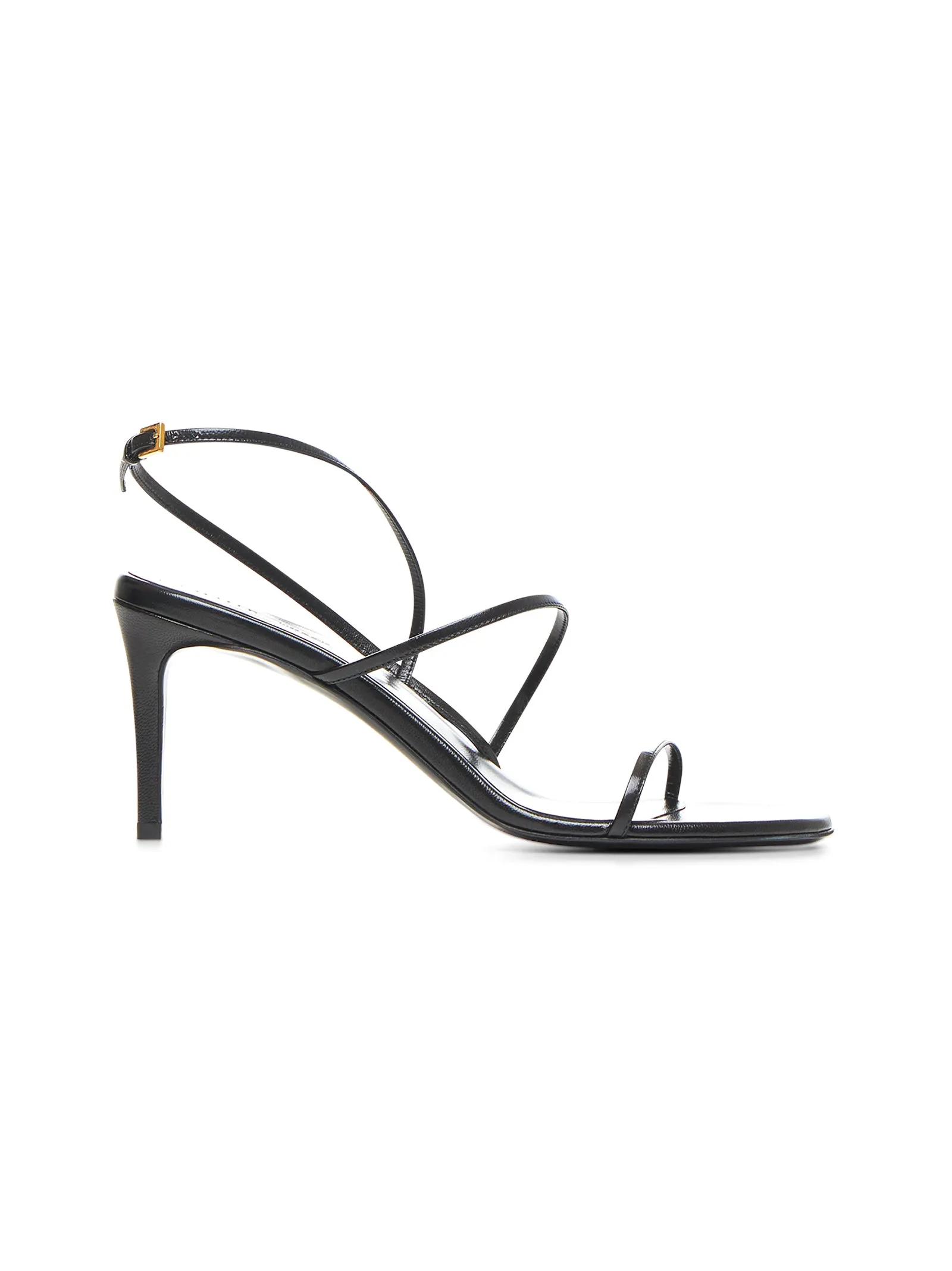 Black leather Loop sandals