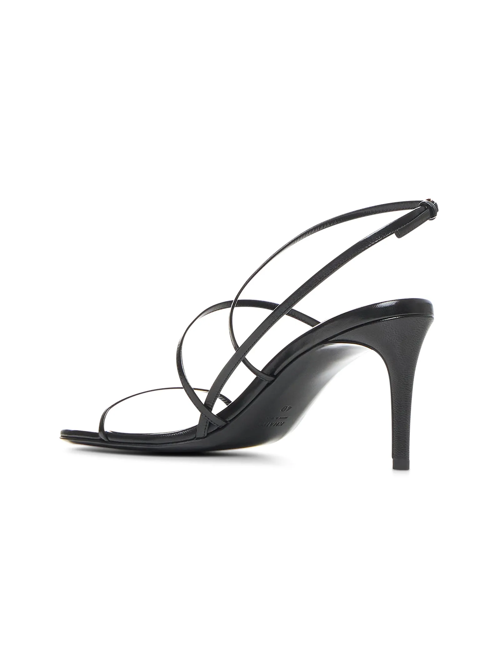 Black leather Loop sandals
