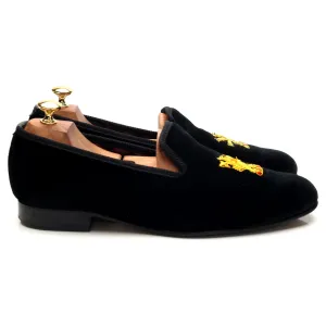 Black Velvet Slippers UK 10