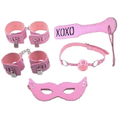 Bondage Set Five Piece Pink Bondage Kit