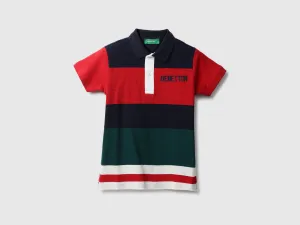 Boys Colorblocked Polo Collar T-shirt