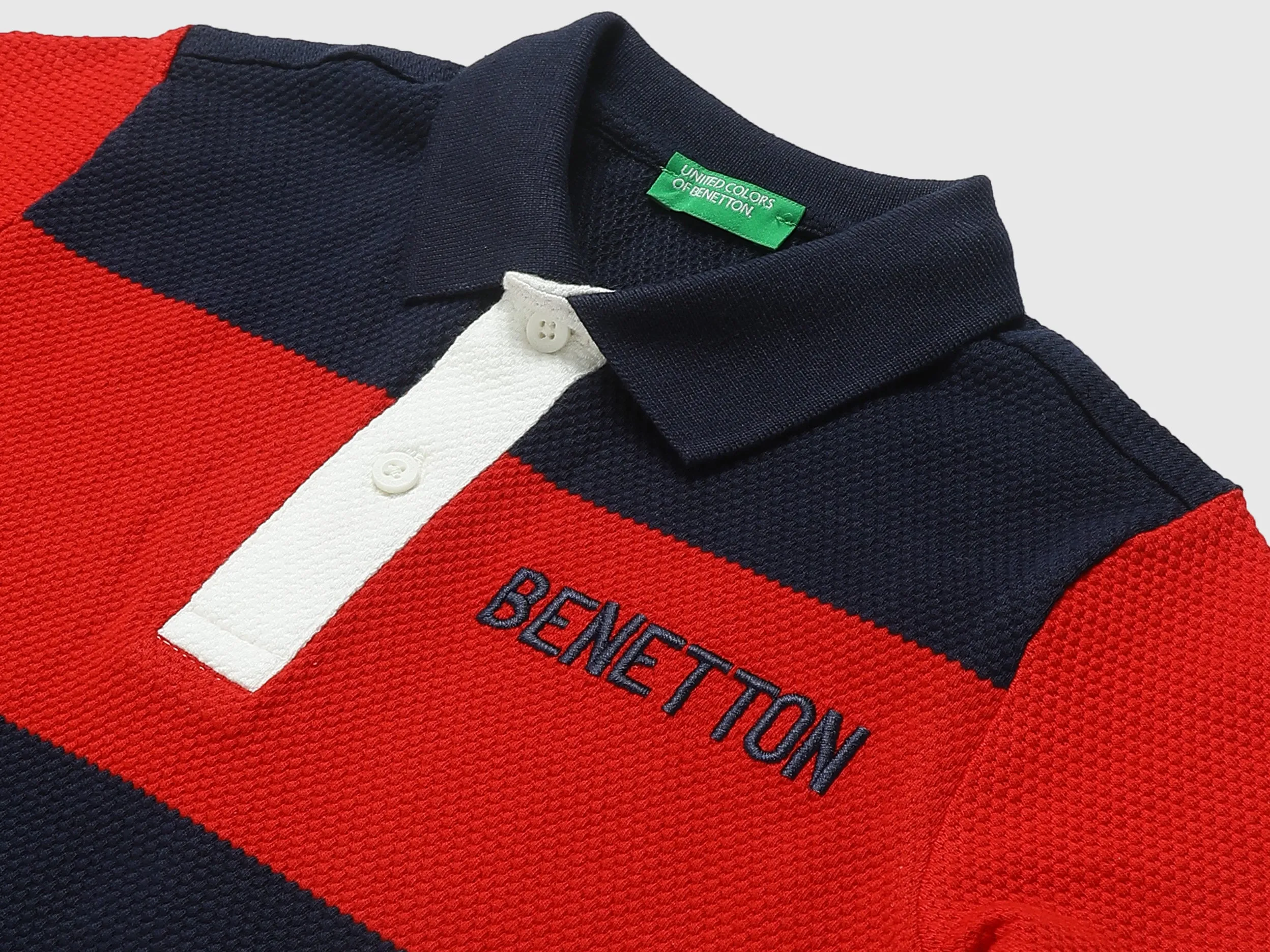 Boys Colorblocked Polo Collar T-shirt
