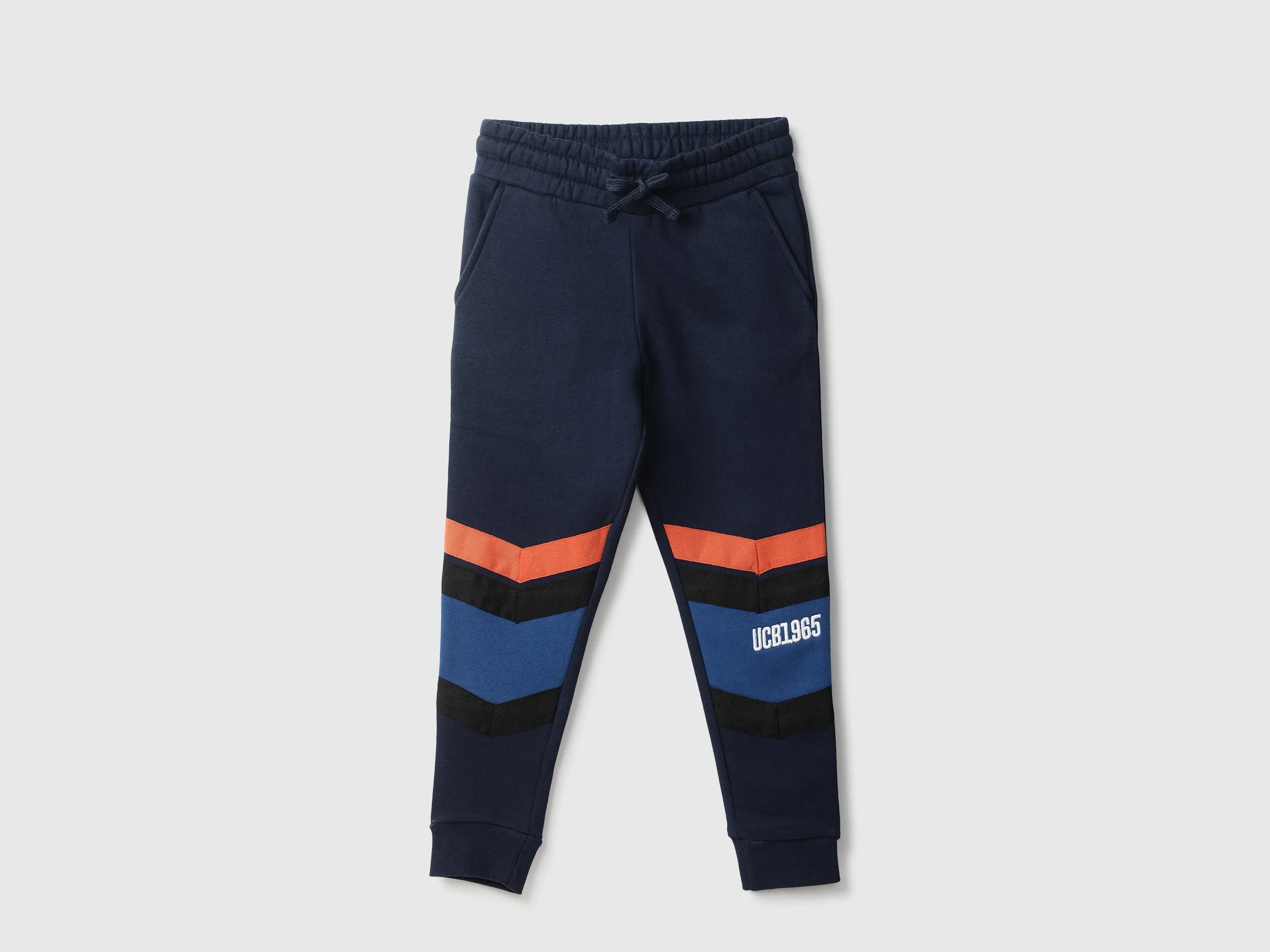 Boys Colorblocked Regular Fit Joggers