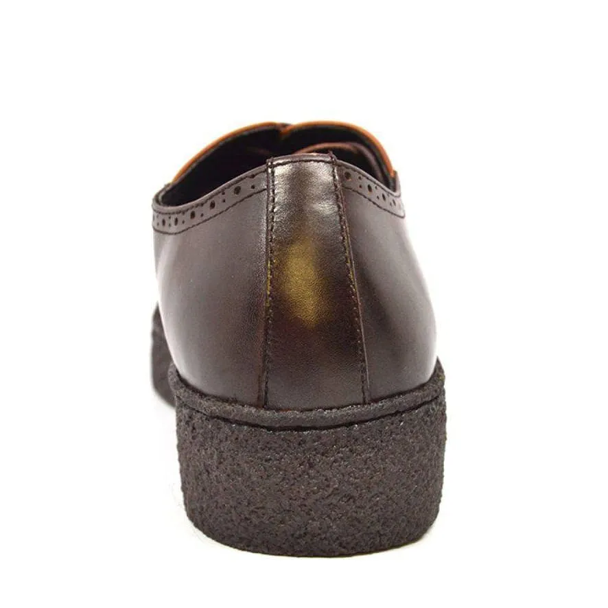 British Walkers Playboy Original Wingtips Men's Brown and Rust Leather Low Cut Oxfords Ankle Boots