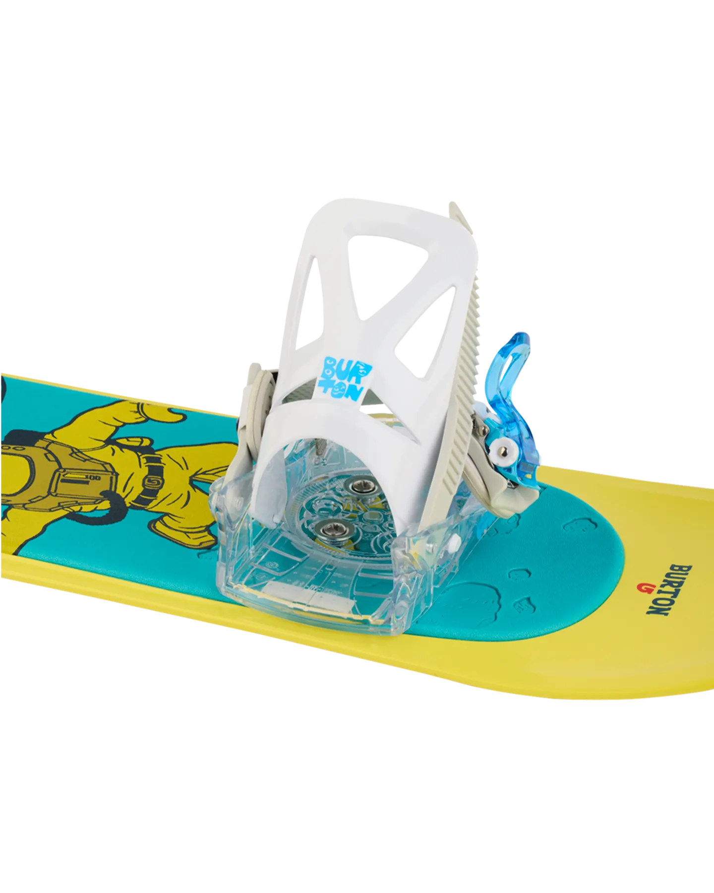 Burton Kids' Mini Grom Disc Snowboard Bindings - White
