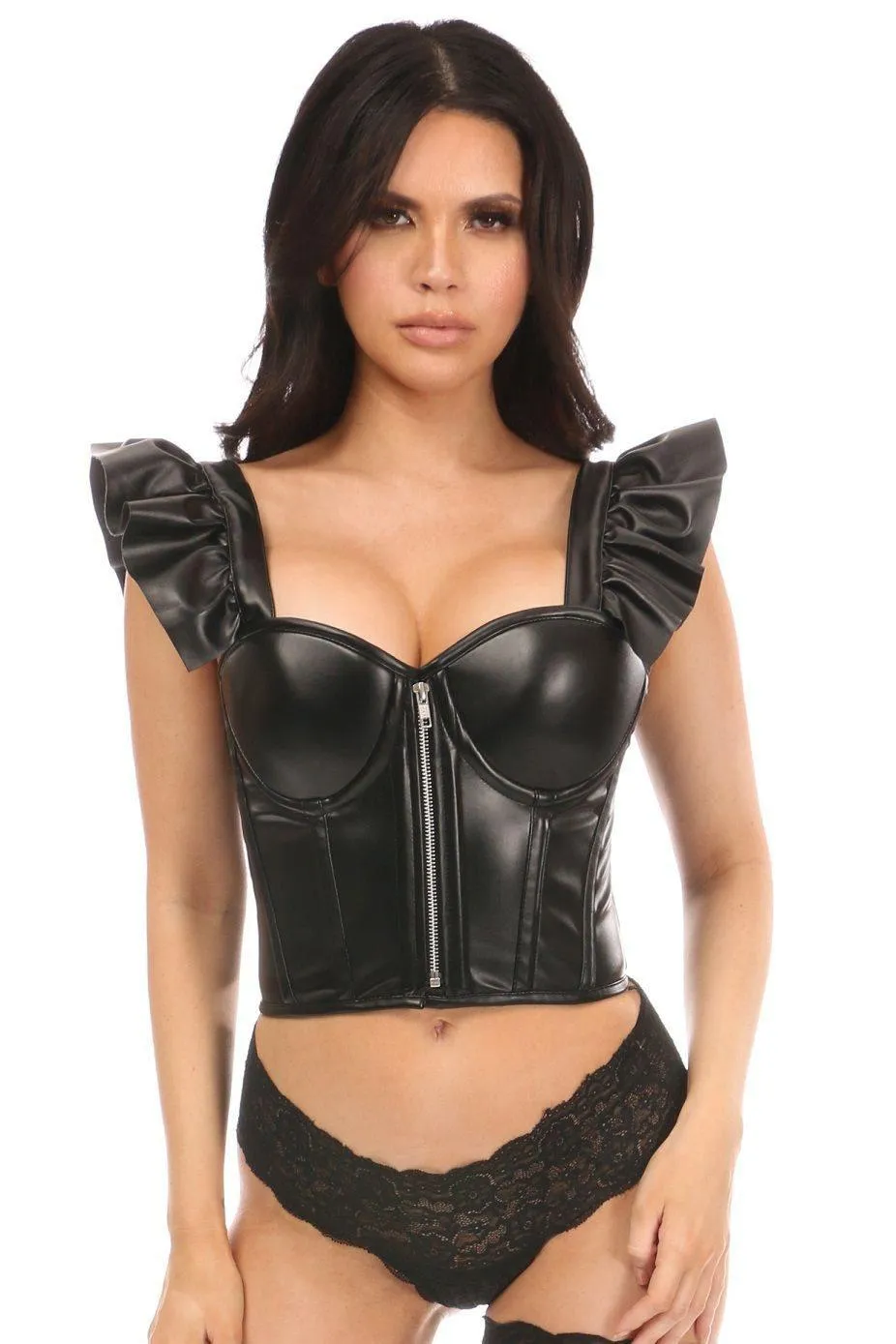 Bustier with Ruffle Sleeves